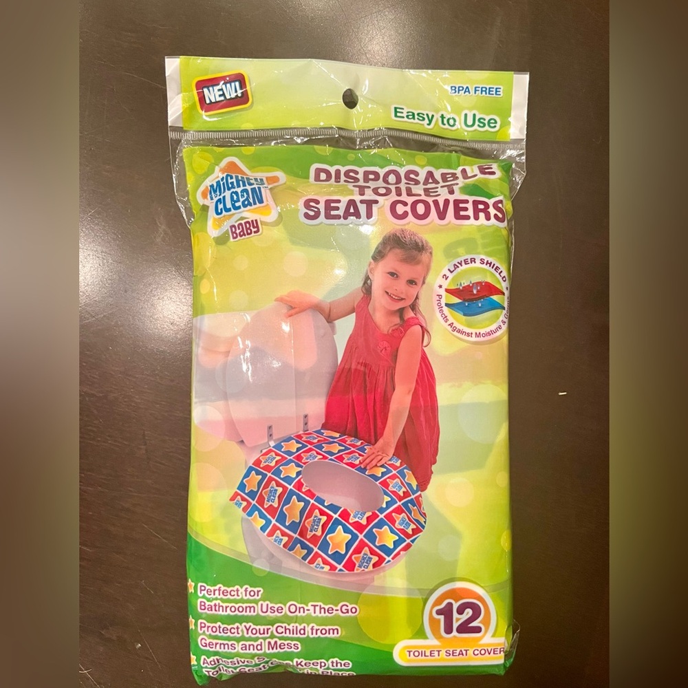 Mighty Clean Baby Disposable Toilet Seat Covers - 12 Count